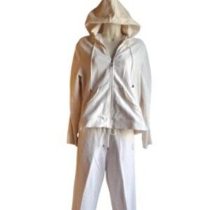 Liz Claiborne Two-Piece Ivory Track Suit Size M